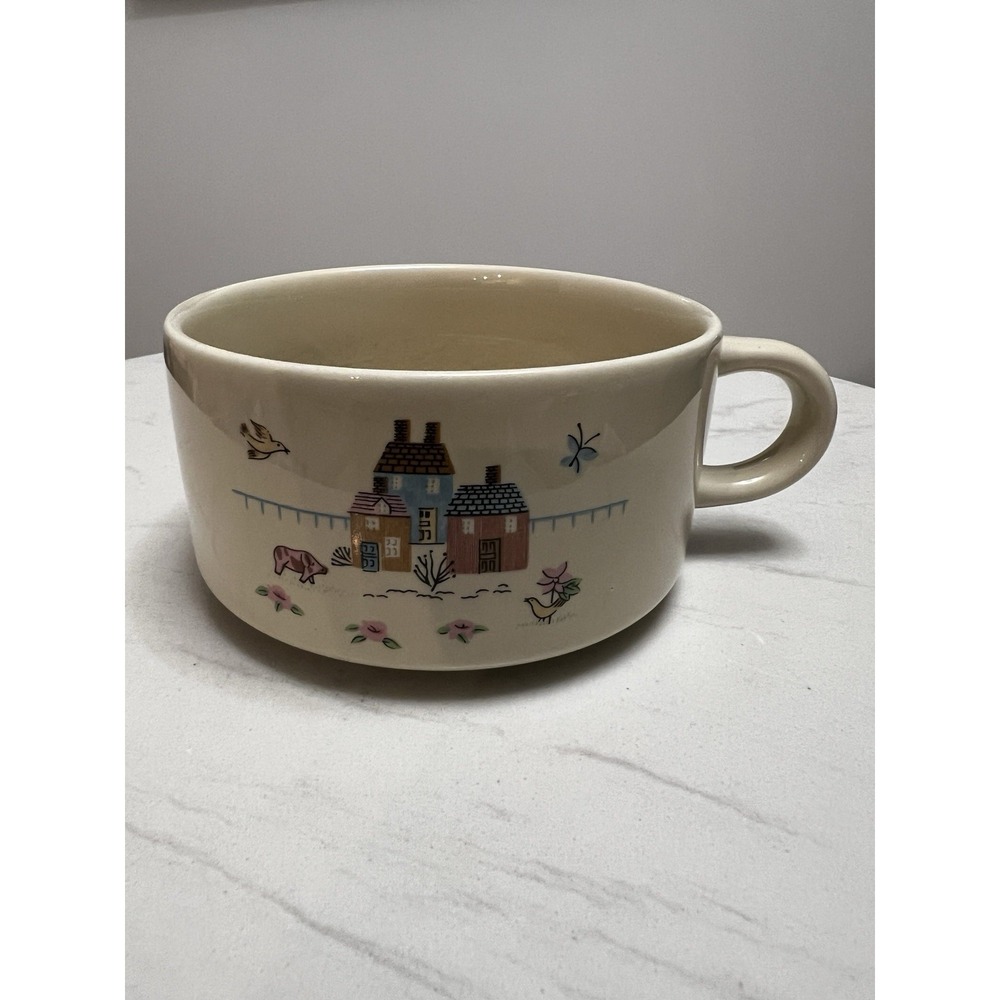 Heartland Soup Mug International China Handled Soup Mug Cup Bowl Farm Cottage